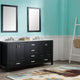 Chateau 72 in. W x 36 in. H Bathroom Vanity Set in Rich Black