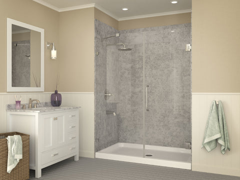 Jebel 36 x 60  in. Center Drain Single Threshold Shower Base in White