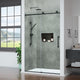 Mountain 48 in Reversible Frameless Sliding Glass Shower Door with Soft-Close System and Matte Black Finish
