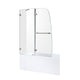 ANZZI 60 in. L x 32 in. W Left Drain Tub in White and 48 in. W x 58 in. H Frameless Hinged Tub Door in Polished Chrome Finish