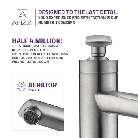 ANZZI Fifth Single Hole Single-Handle Bathroom Faucet