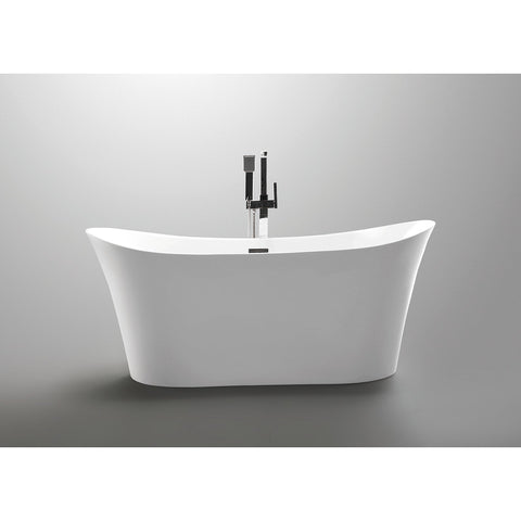 ANZZI Eft Series 5.58 ft. Freestanding Bathtub in White