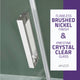 60 in. x 76 in. Frameless Sliding Shower Door with Handle in Brushed Nickel