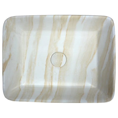 LS-AZ243 - ANZZI Marbled Series Ceramic Vessel Sink in Marbled Cream Finish