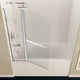 SD05401CH-3060L - ANZZI 60 in. L x 30 in. W Right Drain Tub in White and 48 in. W x 58 in. H Frameless Tub Door in Polished Chrome Finish