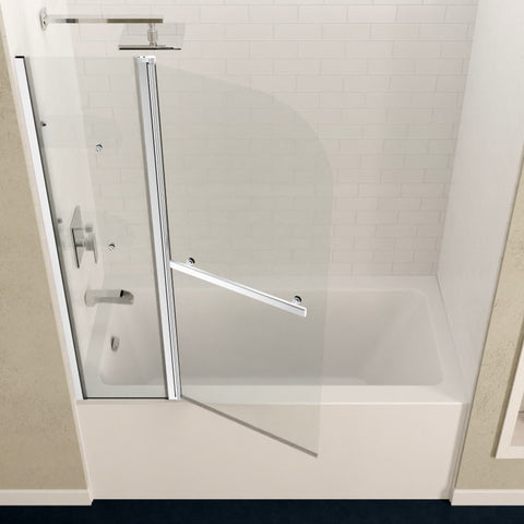 ANZZI Galleon 48 in. x 58 in. Frameless Tub Door with TSUNAMI GUARD