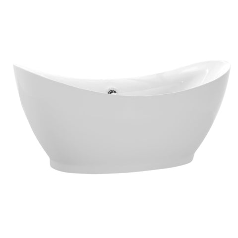 FTAZ091-25C-63 - ANZZI Reginald 68 in. Acrylic Soaking Bathtub with Kros Faucet and Cavalier 1.28 GPF Toilet