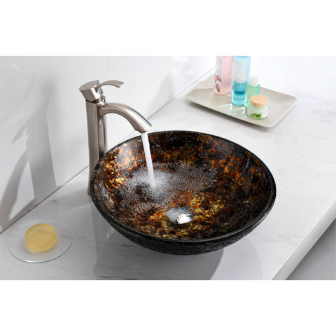 Alto Series Vessel Sink in Molten Gold