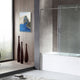 ANZZI 5 ft. Acrylic Rectangle Tub With 60 in. x 62 in. Frameless Sliding Tub Door