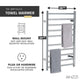 ANZZI Crete 10-Bar Stainless Steel Wall Mounted Towel Warmer Rack