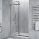 SD-FRLS05901BN - ANZZI Stellar Series 48 in. x 76 in. H Sliding Frameless Shower Door in Brushed Nickel with Tsunami Guard Tempered Glass