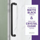 48 in. by 76 in. Frameless Sliding Shower Door in Matte Black with Handle
