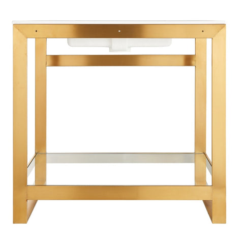 CS-FRKDGL00BG - ANZZI Orchard 36 in. Console Sink Frame in Brushed Gold