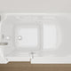 30 in. x 53 in. Left Drain Quick Fill Walk-In Soaking Tub in White