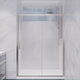 48 in. x 72 in. Framed Shower Door with TSUNAMI GUARD in Brushed Nickel
