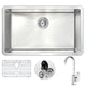 ANZZI VANGUARD Undermount 30 in. Kitchen Sink with Opus Faucet in Brushed Nickel