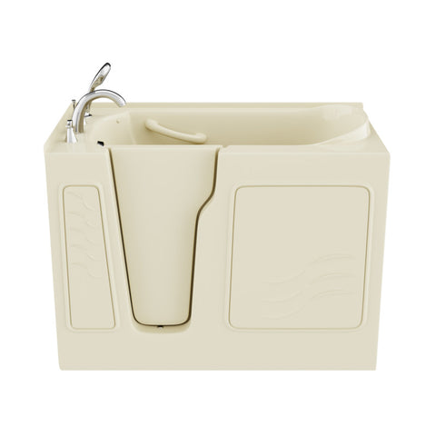 ANZZI 29 in. x 52 in. Left Drain Quick Fill Walk-In Soaking Tub in Biscuit