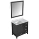 VT-MRCT0036-BK - ANZZI Chateau 36 in. W x 22 in. D Bathroom Bath Vanity Set in Black with Carrara Marble Top with White Sink