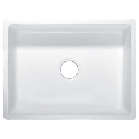 K-AZ222-1A - ANZZI Roine Farmhouse Reversible Glossy Solid Surface 24 in. Single Basin Kitchen Sink in White