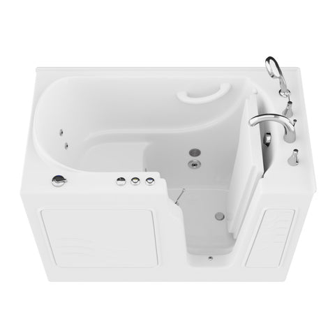 AZ2952RWH - ANZZI Coupe Series 29 in. x 52 in. Right Drain Quick Fill Walk-In Whirlpool Tub with Powered Fast Drain in White