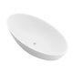 ANZZI Hangiri 5.5 ft. Solid Surface Center Drain Freestanding Bathtub in Matte White