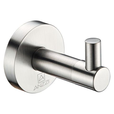 AC-AZ003BN - ANZZI Caster Series Robe Hook in Brushed Nickel