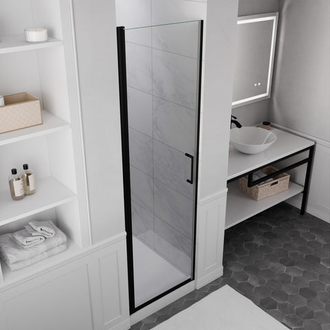 ANZZI Lancer 23 in. x 72 in. Semi-Frameless Shower Door with TSUNAMI GUARD
