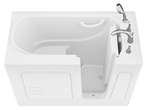 Value Series 26 in. x 53 in. Right Drain Quick Fill Walk-In Soaking Tub in White