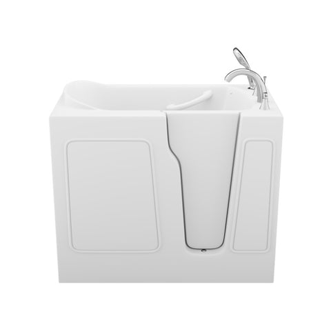 ANZZI Value Series 26 in. x 46 in. Right Drain Quick Fill Walk-in Soaking Tub in White