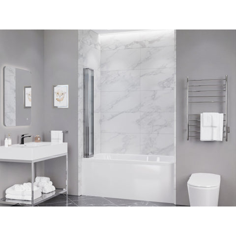 SD-AZ16-01CH - ANZZI 56-in. x 33-in. Accordion-Style Bathtub Shower Door in Chrome