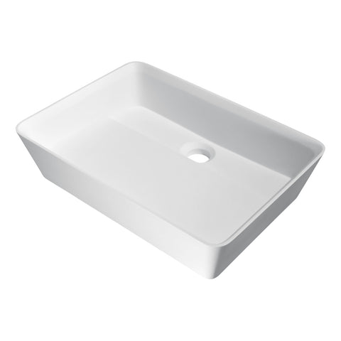 LS-AZ524a - ANZZI Sharon Solid Surface Vessel Sink in Matte White