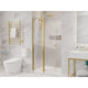 SD-AZ14-01BG - ANZZI Romance 72-in. x 33.5-in. Frameless Swinging Shower Door in Brushed Gold