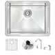 KAZ2318-032B - ANZZI VANGUARD Undermount 23 in. Single Bowl Kitchen Sink with Soave Faucet in Brushed Nickel