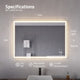 ANZZI 27-in. x 39-in. LED Front/Back Lighting Bathroom Mirror with Defogger