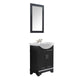 VT-MRCT3024-BK - ANZZI Montbrun 24 in. W x 34 in. H Bath Vanity-Rich Black with White Basin and Mirror