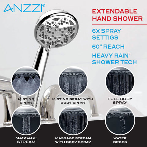 ANZZI Right Drain FULLY LOADED Walk-in Bathtub with Air Jets and Whirlpool Massage Jets Hot Tub | Quick Fill Waterfall Tub Filler with 6 Setting Handheld Shower Sprayer | Including Aromatherapy, LED Lights, V-Shaped Back Jets, and Auto Drain | 2753FLWR