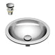 BS-004 - ANZZI Julian 14 in. Handmade Drop-in Bathroom Sink with Overflow in Hammered Nickel