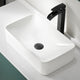 Aria Series 22 in. Ceramic Rectangular Vessel Bathroom Sink Basin in White