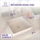 ANZZI Passage 1-Piece Solid Surface Vessel Sink with Pop Up Drain in Matte White