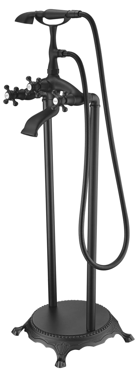 Suni 3-Handle Claw Foot Tub Faucet with Hand Shower