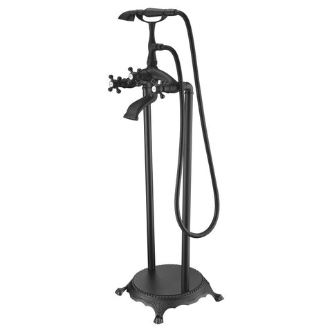 FS-AZ0052BK - ANZZI Tugela 3-Handle Claw Foot Tub Faucet with Hand Shower in Matte Black