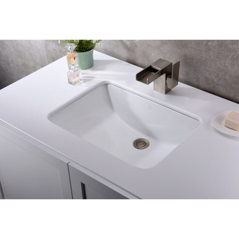 LS-AZ107-R - ANZZI 21 in. Ceramic Undermount Sink Basin in White