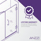 ANZZI Lancer 29 in. x 72 in. Semi-Frameless Shower Door with TSUNAMI GUARD