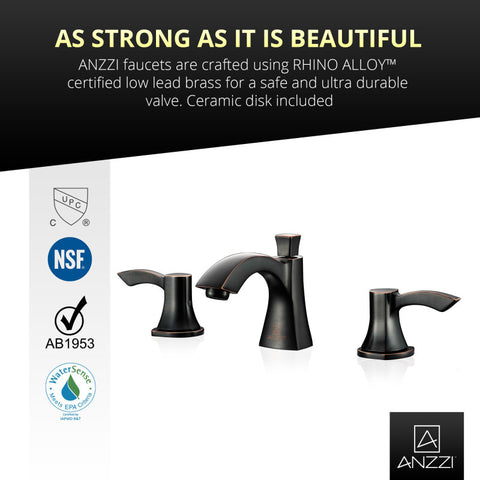 ANZZI Sonata Series 8 in. Widespread 2-Handle Mid-Arc Bathroom Faucet