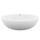 ANZZI Kekehun 6.3 ft. Solid Surface Center Drain Freestanding Bathtub in Matte White