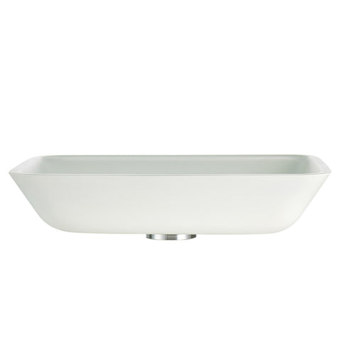 ANZZI Innovio Rectangle Glass Vessel Bathroom Sink