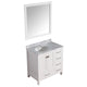 VT-MRCT0036-WH - ANZZI ANZZI Chateau Series 36 in. W x 22 in. D Bathroom Bath Vanity Set in White with Carrara White Marble Top with White Sink and Mirror