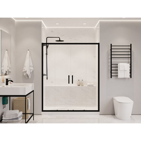 SD-AZ15-01MB - ANZZI Enchant 70-in. x 60.4-in. Framed Sliding Shower Door in Matte Black