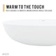 ANZZI Fiume 5.6 ft. Man-Made Stone Center Drain Freestanding Bathtub in Matte White