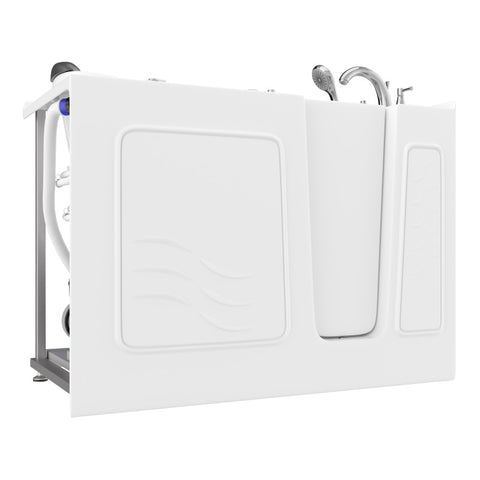 ANZZI 53 - 60 in. x 26 in. Air and Whirlpool Jetted Walk-in Tub